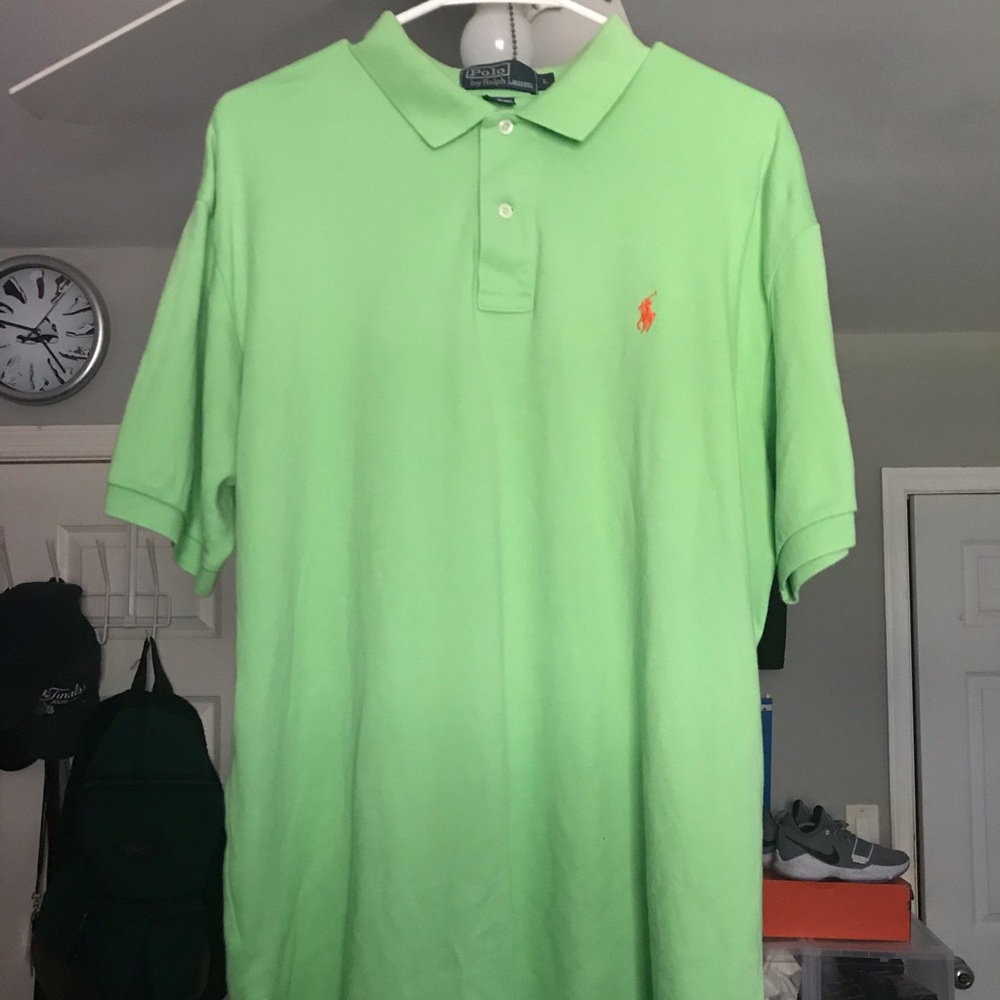 Polo Ralph Lauren Green Orange Button Up